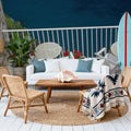 Mediterranean Ocean Terrace Mural Wallpaper - room preview 06