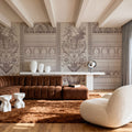 Flower Mountain, Beige Mural Wallpaper - room preview 06