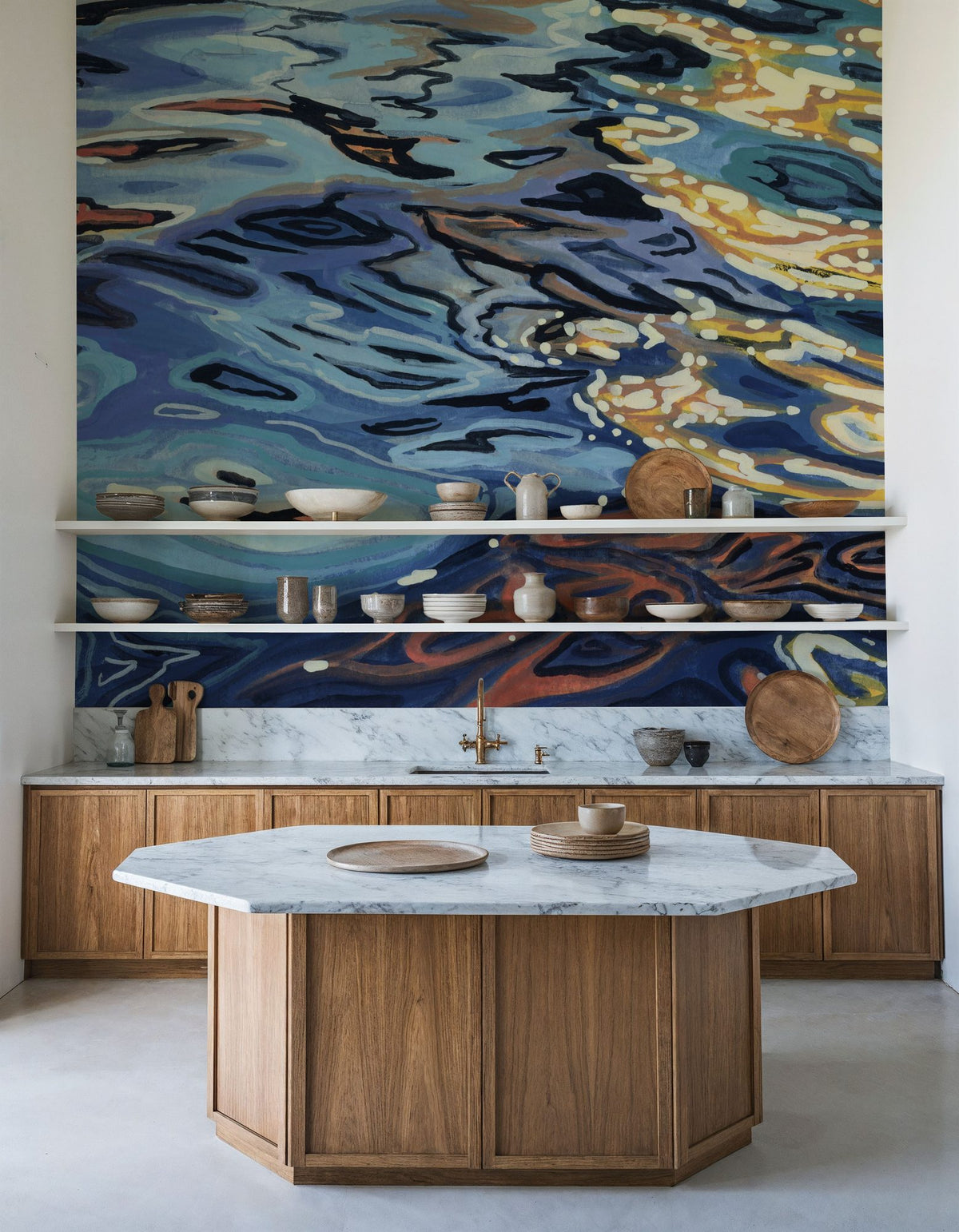 Sunrise on Rippling Water Mural Wallpaper - room preview 06