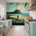 Travel Mauritius Sunrise Mural Wallpaper - room preview 06