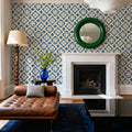 Azure Diamond Blossom Mural Wallpaper - room preview 06