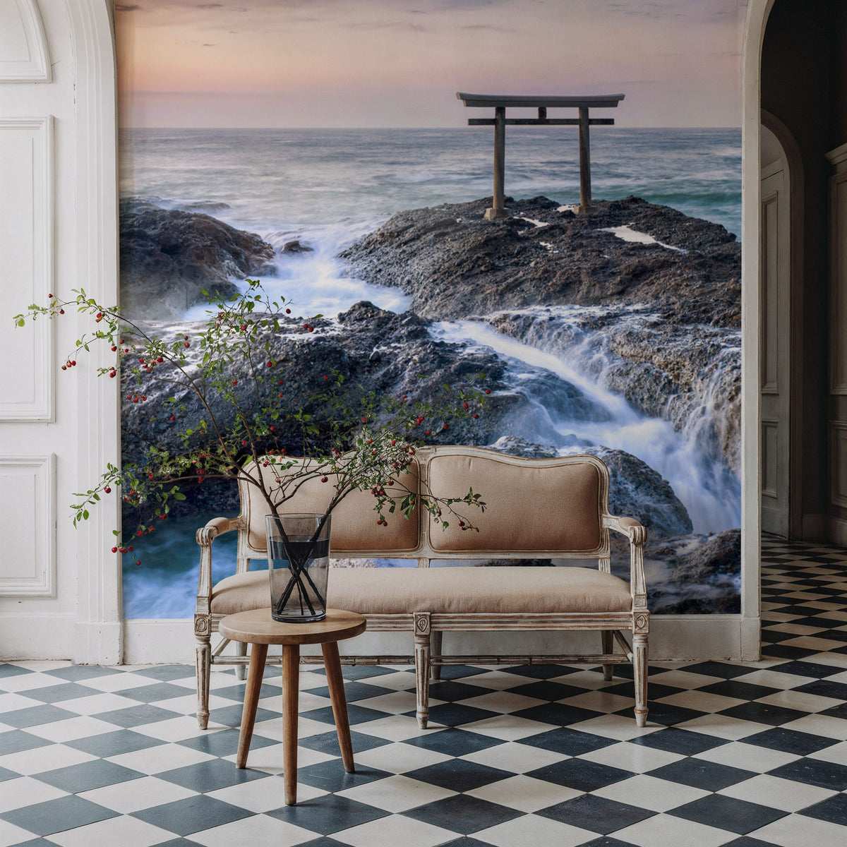 Sunset Shrine Mural Wallpaper - room preview 06
