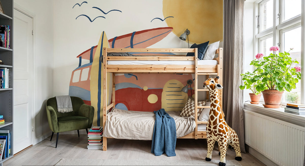 Surf Bus No.1 Mural Wallpaper - room preview 06