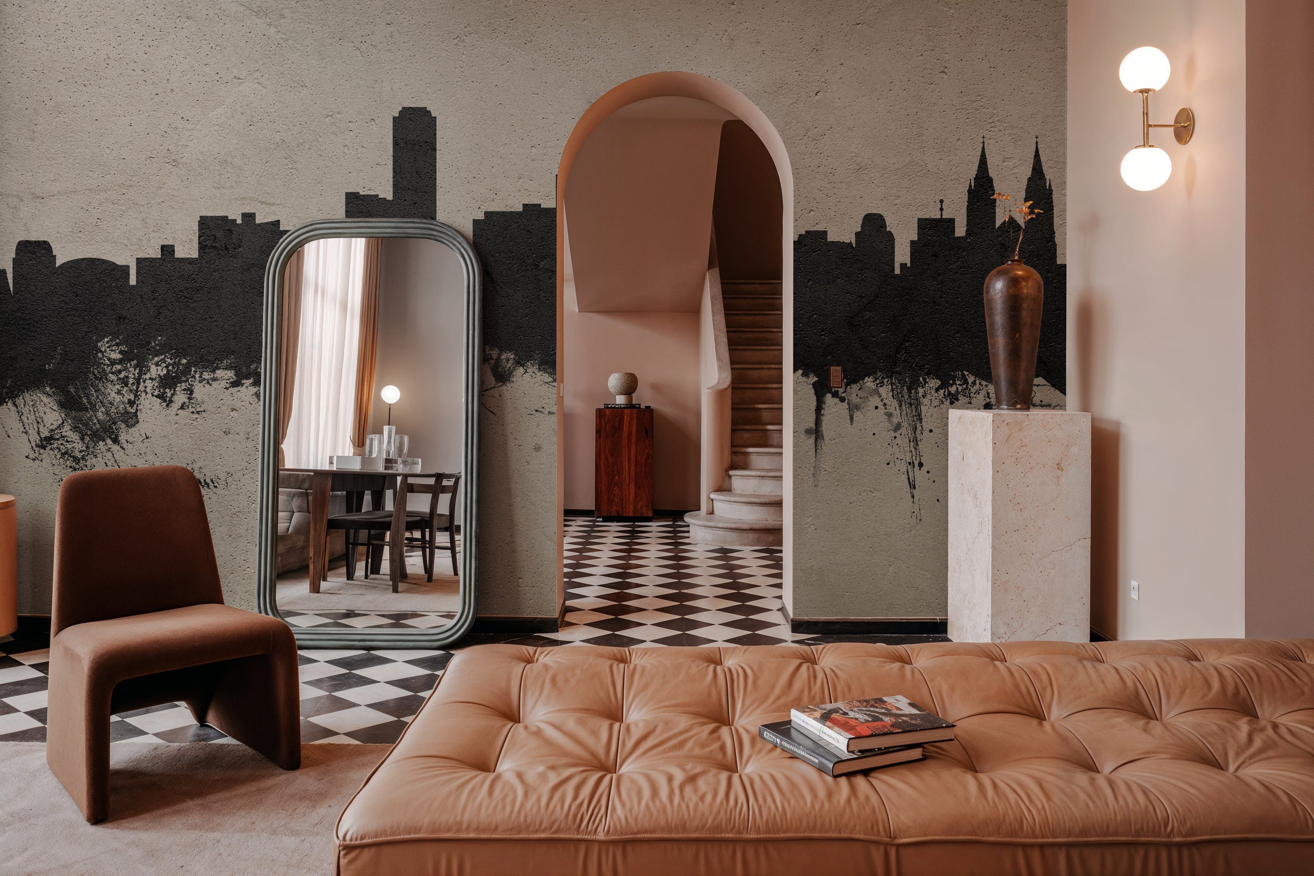 Adelaide Australia Skyline Concrete Mural Wallpaper