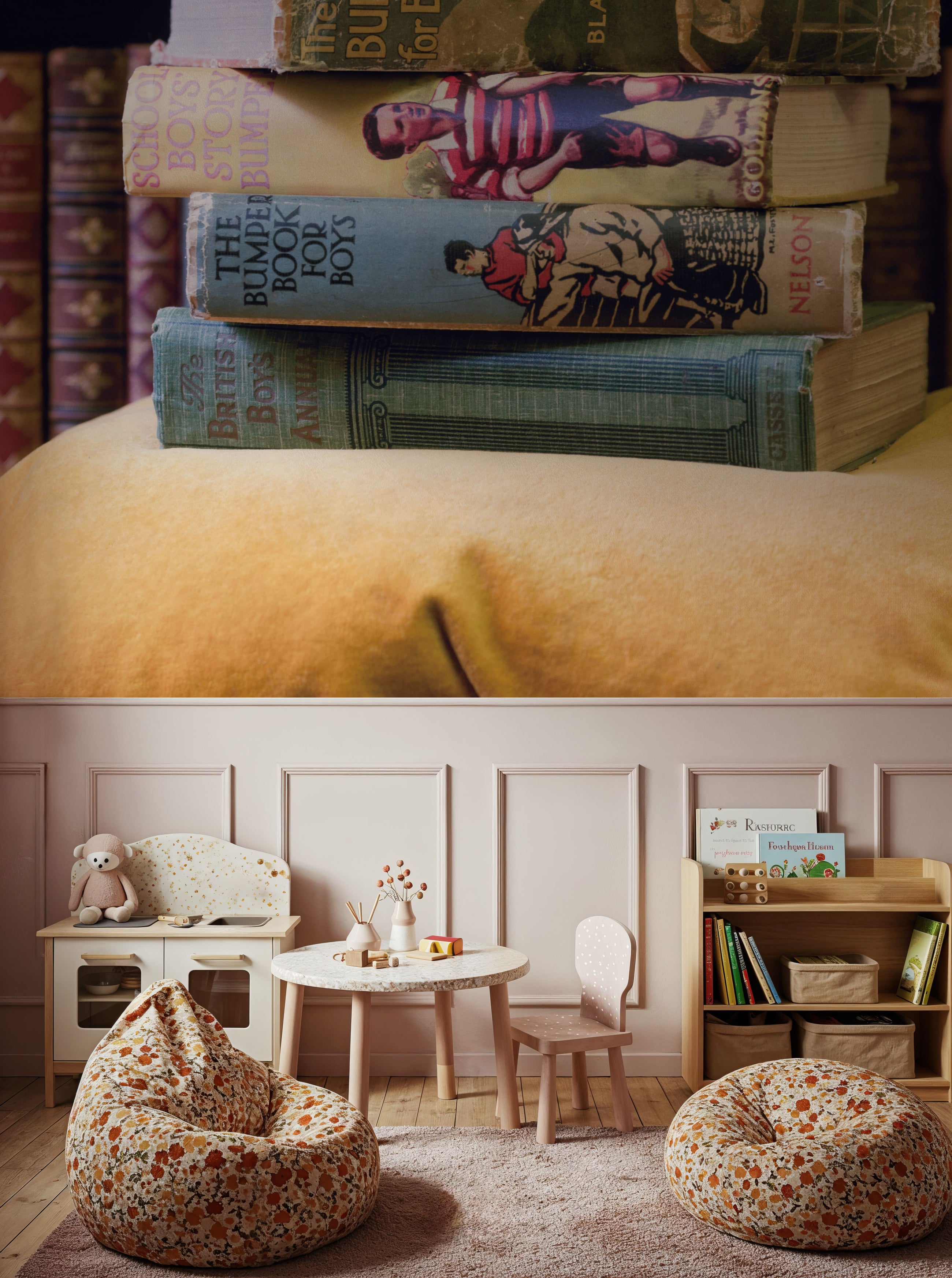Books For Boys Mural Wallpaper