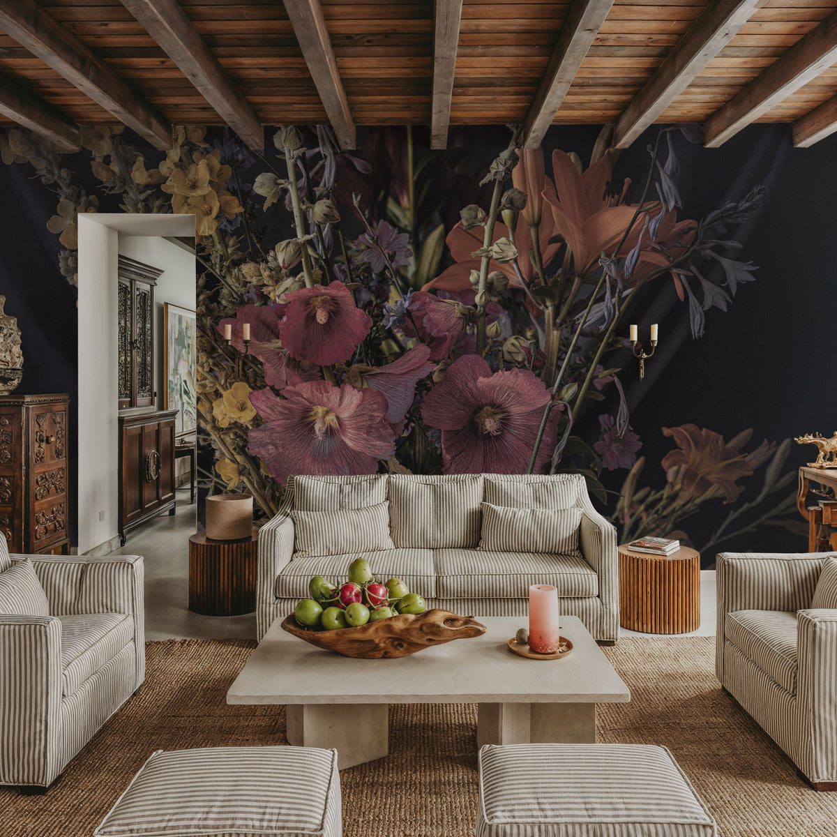 Summer Field Flow Flowers Mural Wallpaper - room preview 06