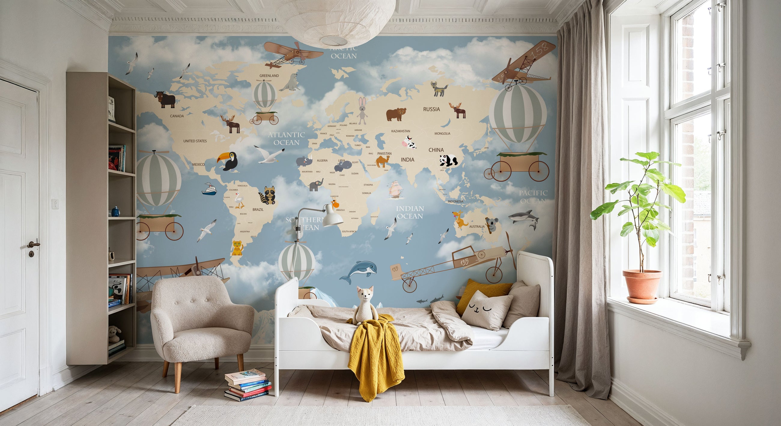 Adventure World Map Mural Wallpaper