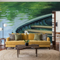 Still Boat in the Lake Mural Wallpaper - room preview 06