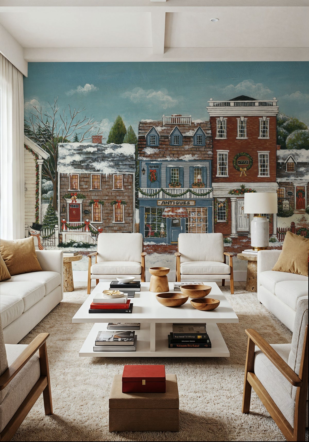 Christmas Village II Mural Wallpaper - room preview 06