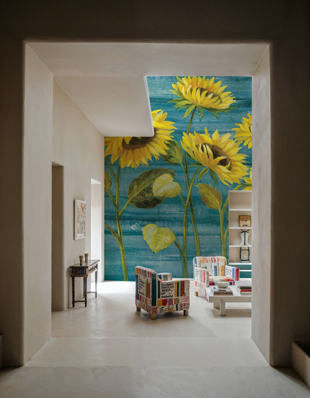 Sunflower Walls Mural Wallpaper - room preview 06