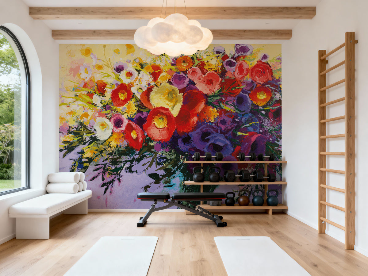 Wild and Flowery Mural Wallpaper - room preview 06