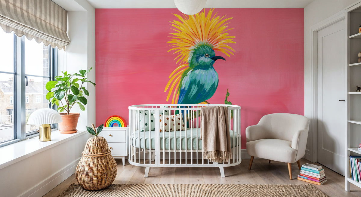 Birds of Paradise III Mural Wallpaper - room preview 06