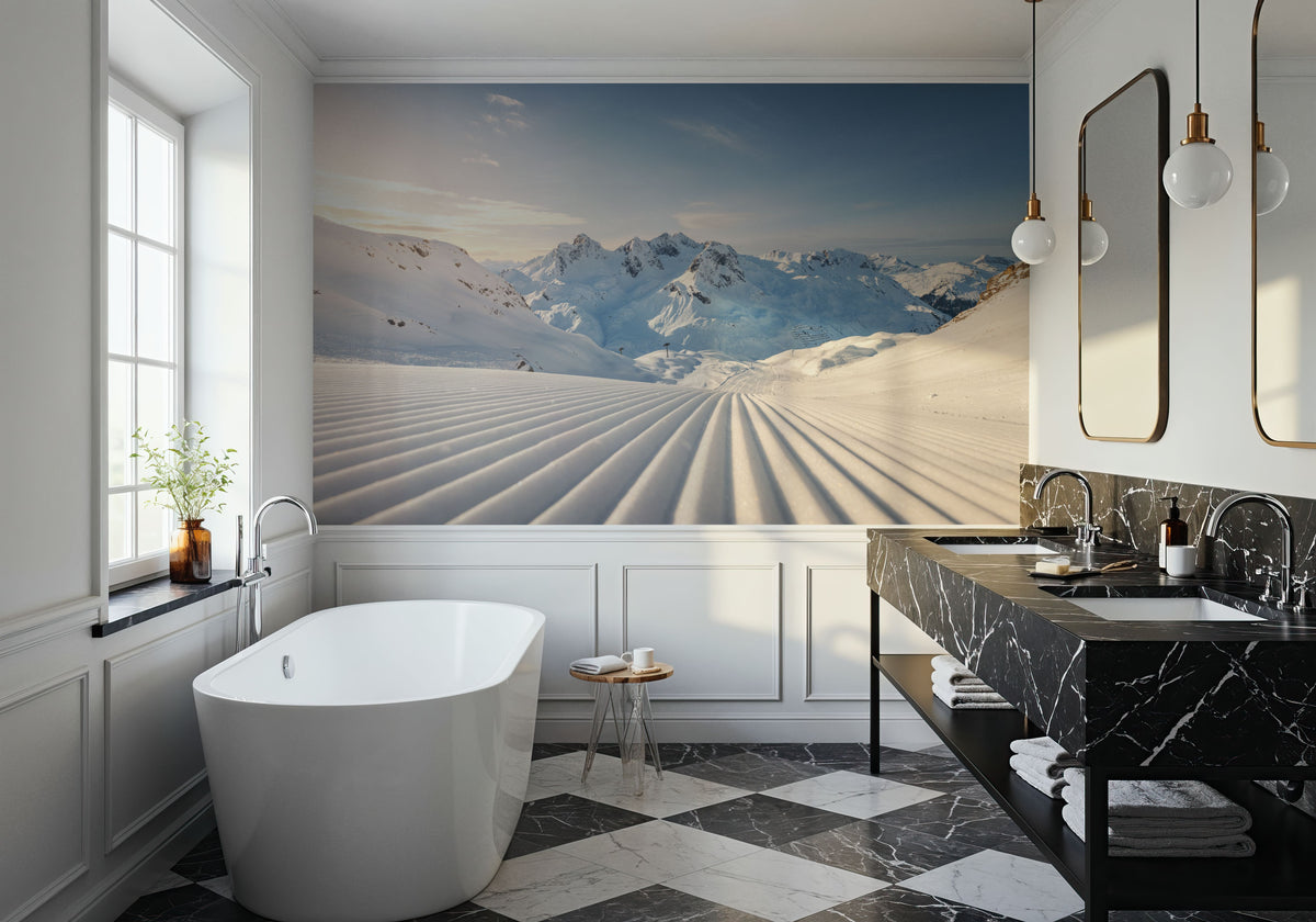 Ski Day Mural Wallpaper - room preview 06