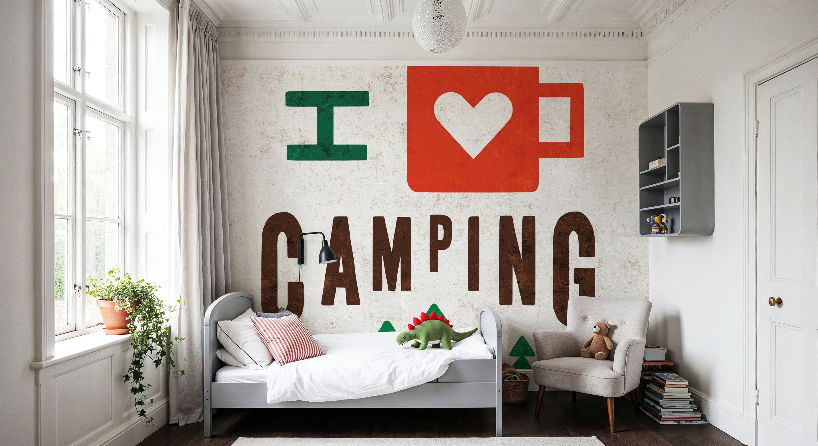Happy Camper Love Camping Mural Wallpaper