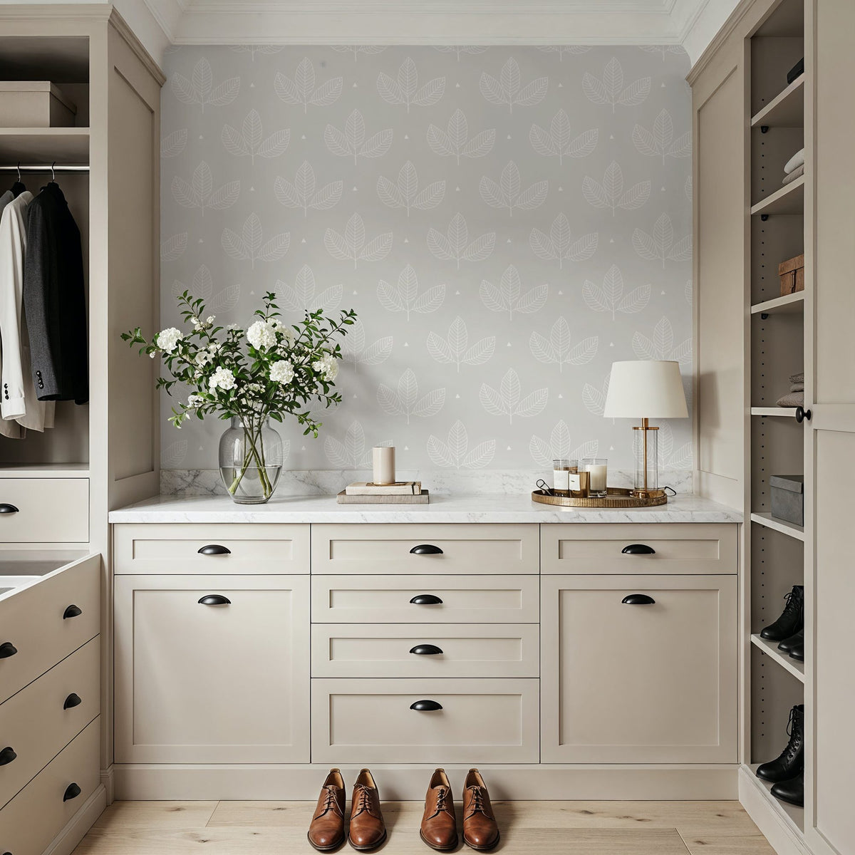 Leaf Collection Mural Wallpaper - room preview 06