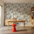Park Trees, White Mural Wallpaper - room preview 06