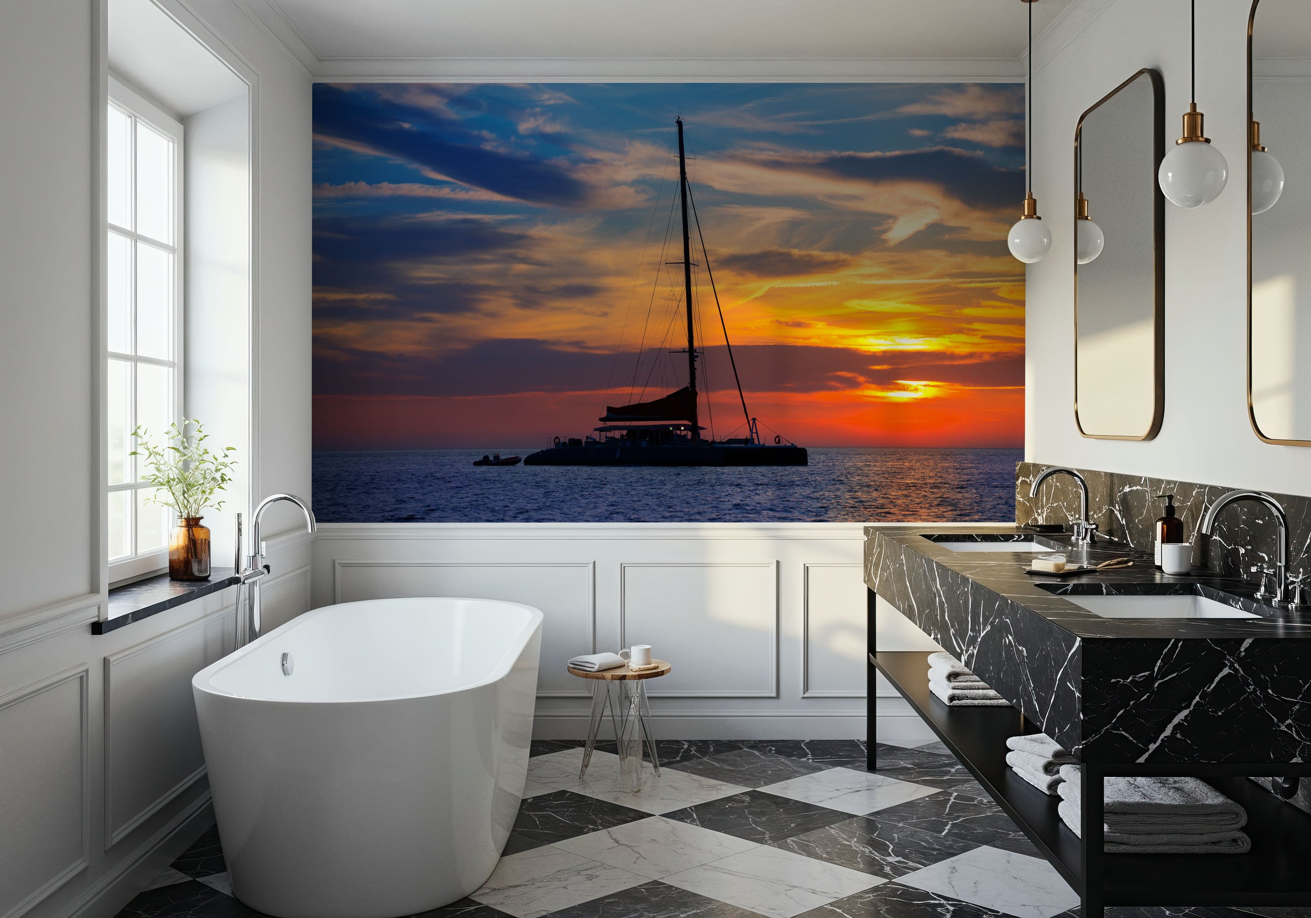 Ibiza Yachting Mural Wallpaper