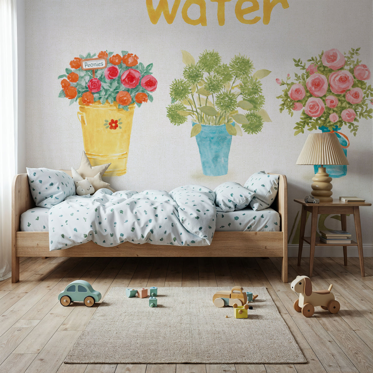 Flea Market Flowers V Mural Wallpaper - room preview 06