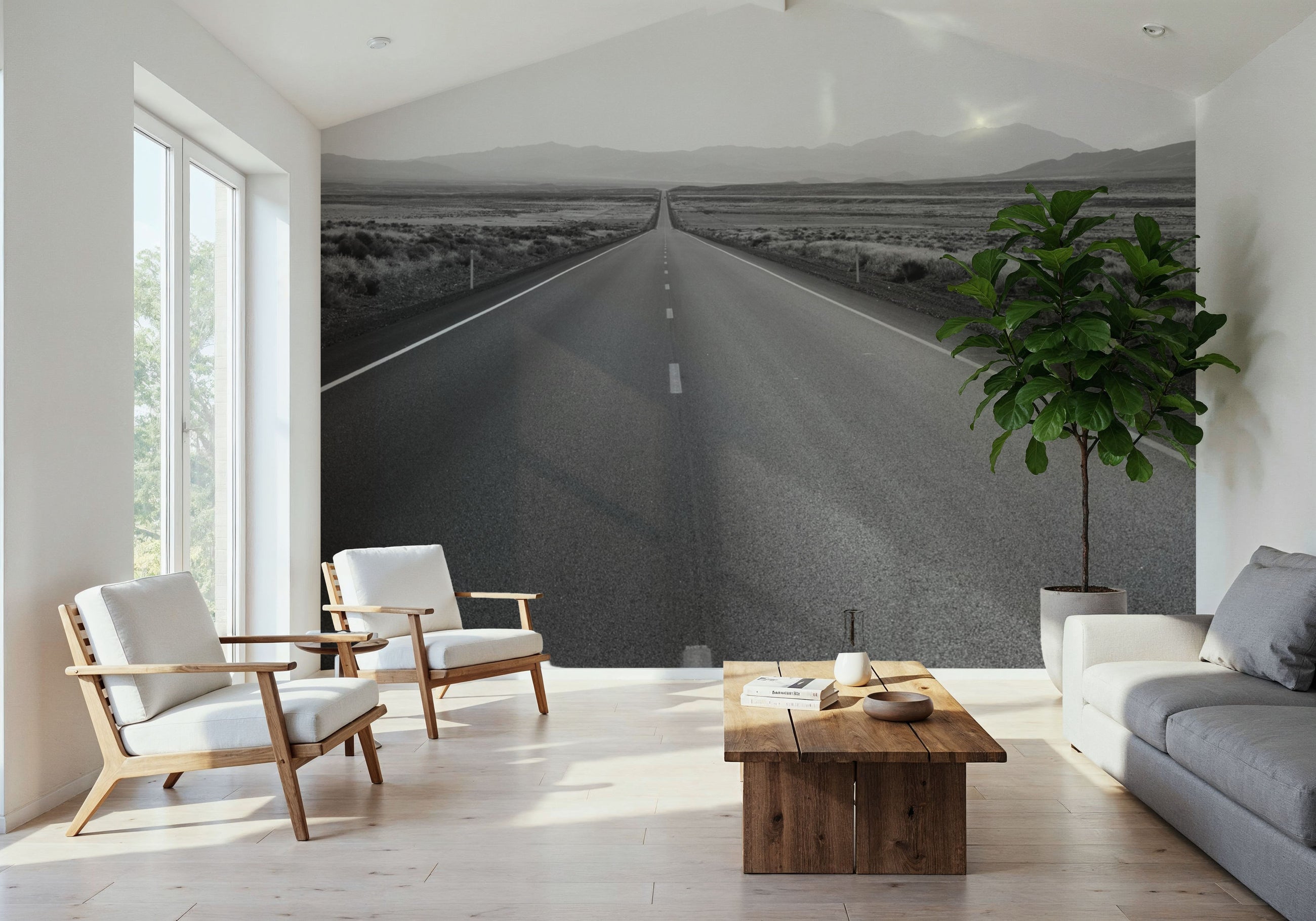 Endless Highway Mural Wallpaper