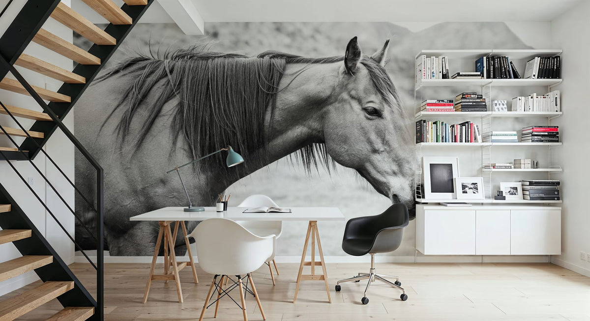 Moke Lake Horse Mural Wallpaper - room preview 06