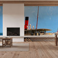 Lake Geneva Paddle Steamer Mural Wallpaper - room preview 06