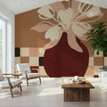 Calico Tulips Mural Wallpaper - room preview 06