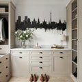 Moscow Russia Skyline Black & White Mural Wallpaper - room preview 06
