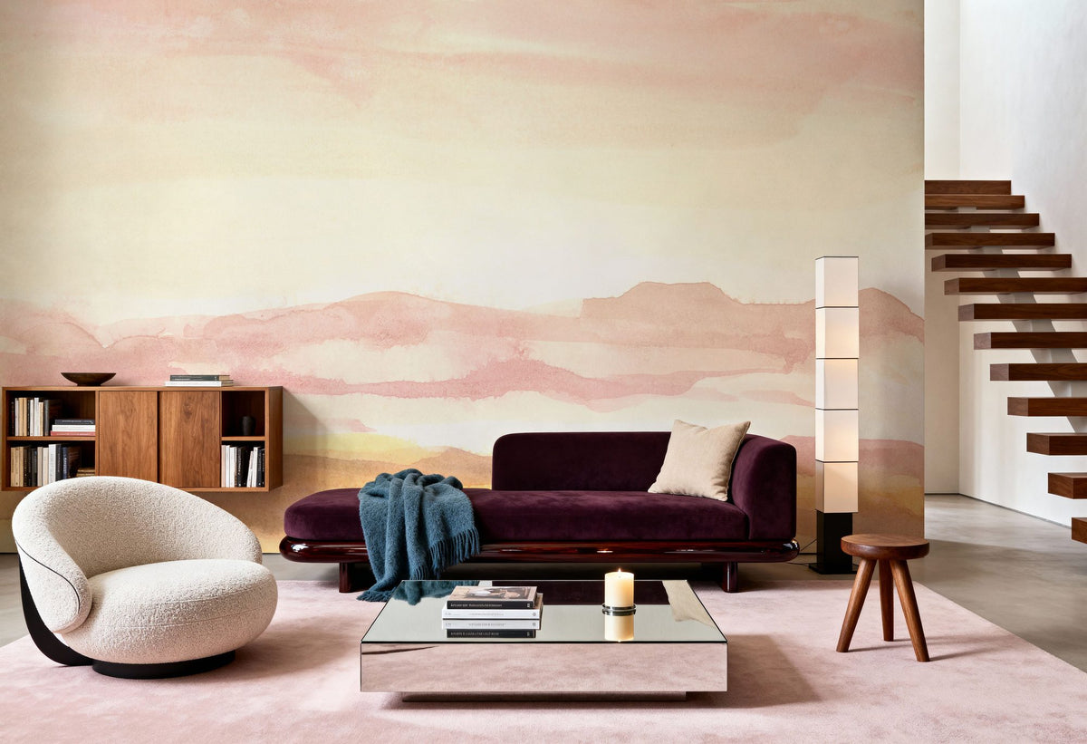 Pink Horizon I Mural Wallpaper - room preview 06