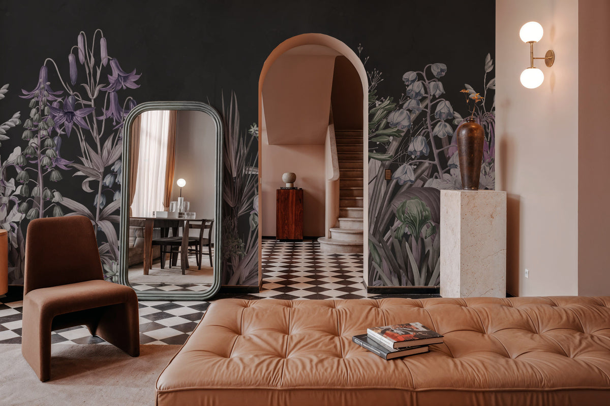 Field of Dreams Dark Purple Mural Wallpaper - room preview 06