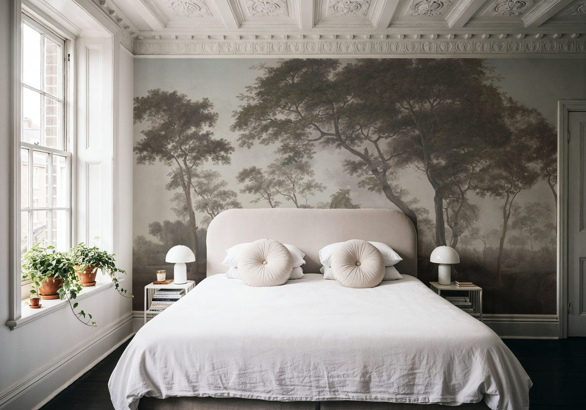 Woodland Brook, Vintage Mural Wallpaper - room preview 06