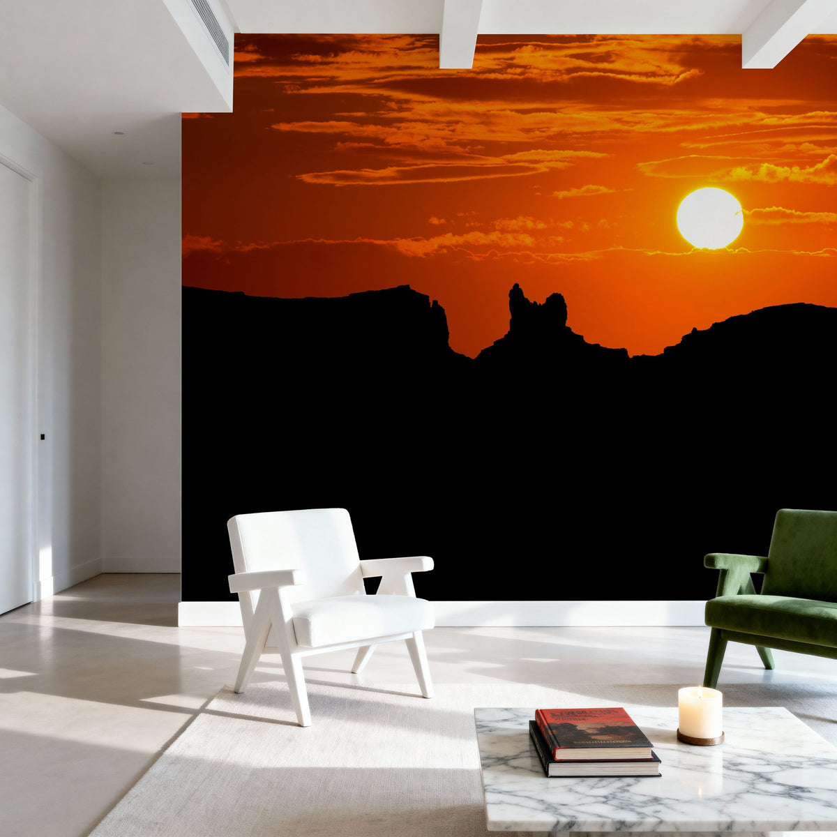 US 163 Sunset Mural Wallpaper - room preview 06