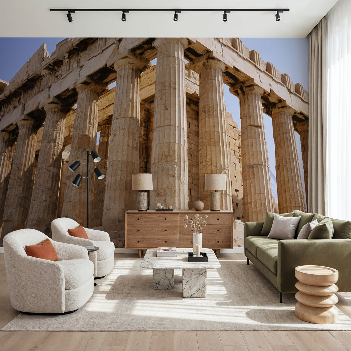 Temple of Antiquity Mural Wallpaper - room preview 06