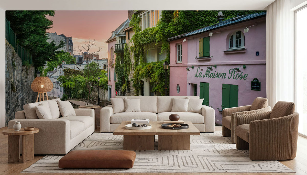 Streets of Montmartre Mural Wallpaper - room preview 06