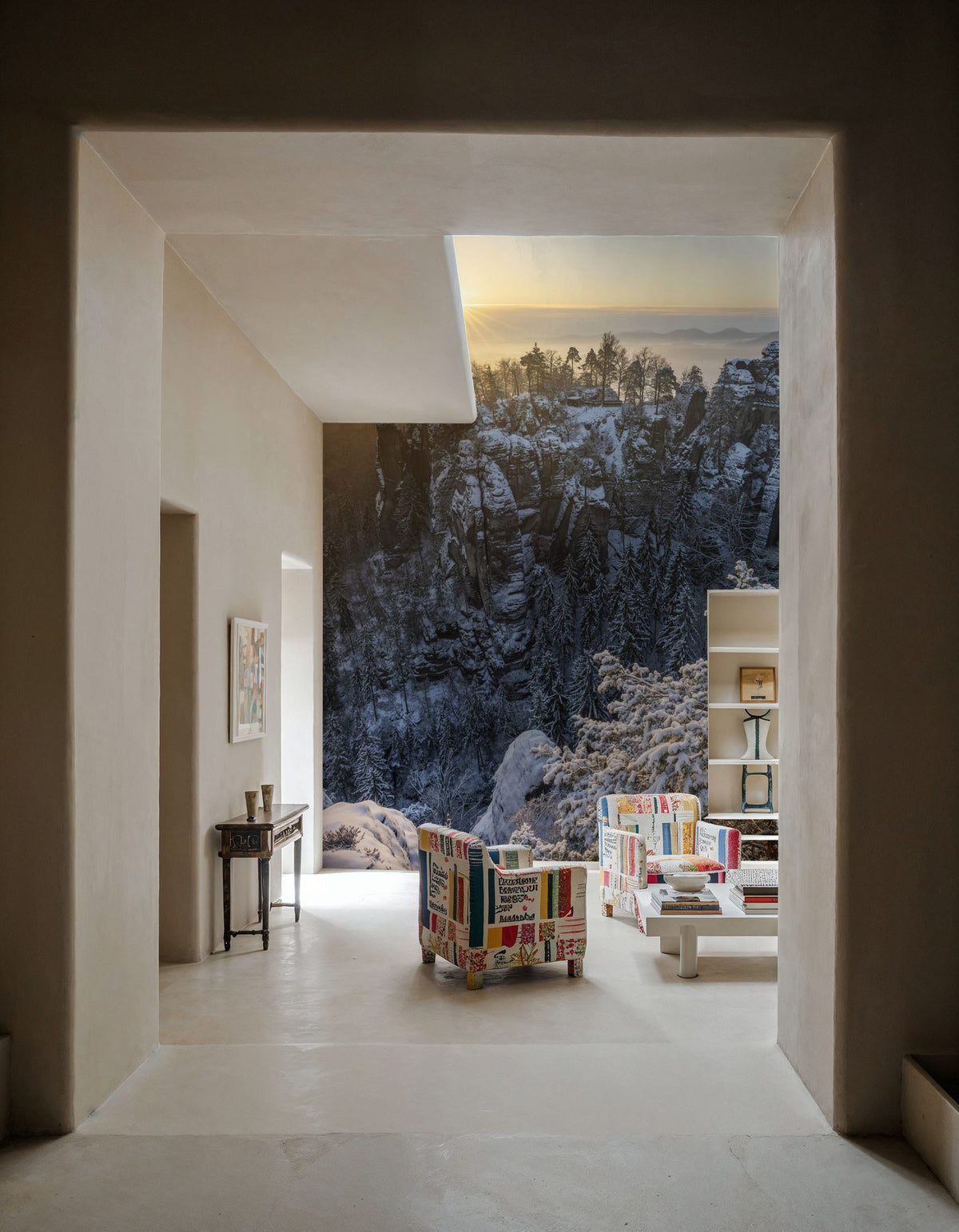 Bastei Bridge Sunset Mural Wallpaper - room preview 06