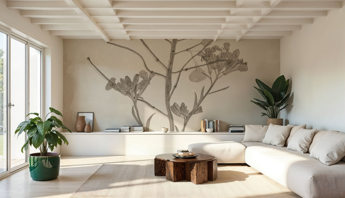 Wildflower Journal Vintage I Mural Wallpaper - room preview 06