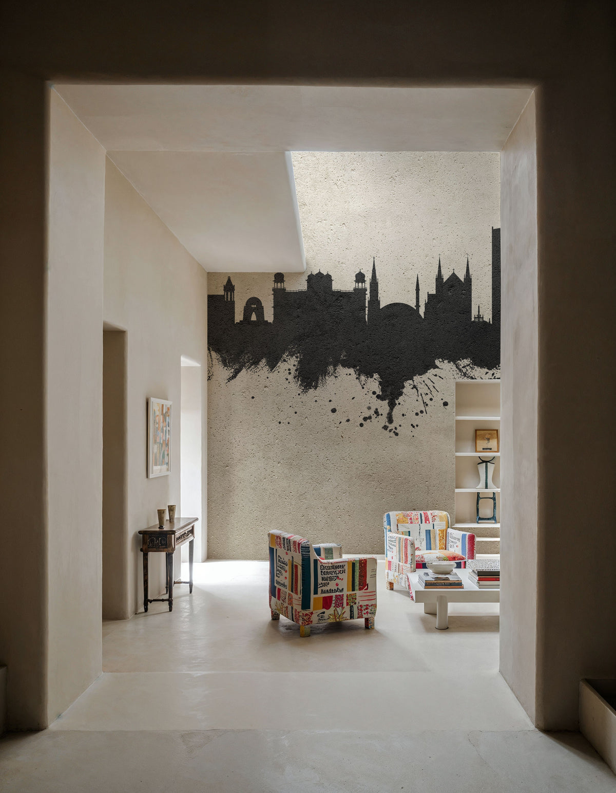 Karachi Pakistan Skyline Concrete Mural Wallpaper - room preview 06