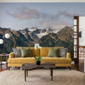 Olympic Mountains Mural Wallpaper - Neutral Tone - room preview 06