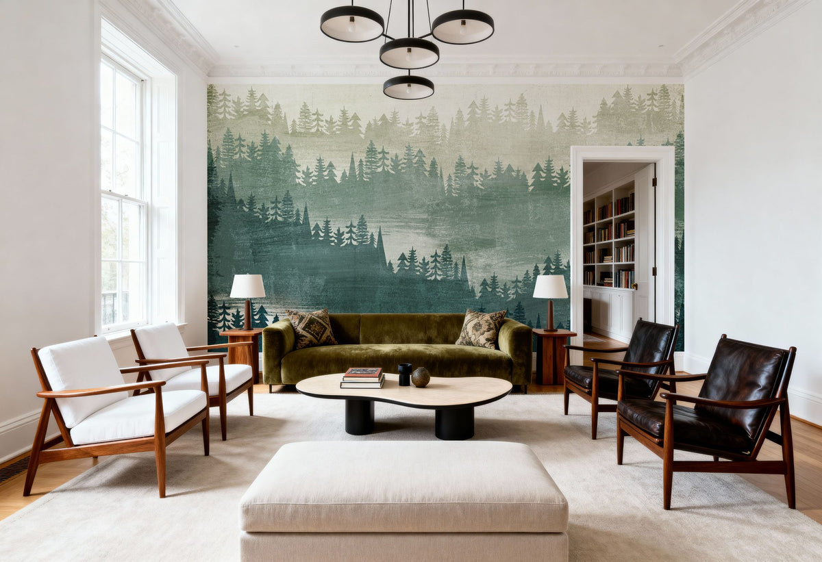 Mountainscape Mural Wallpaper - room preview 06