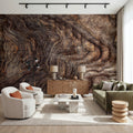 Driftwood Contours Mural Wallpaper - room preview 06
