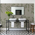 Oak Hollow, Greige Mural Wallpaper - room preview 06