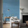 Coastal Signals Blue Mural Wallpaper - room preview 06