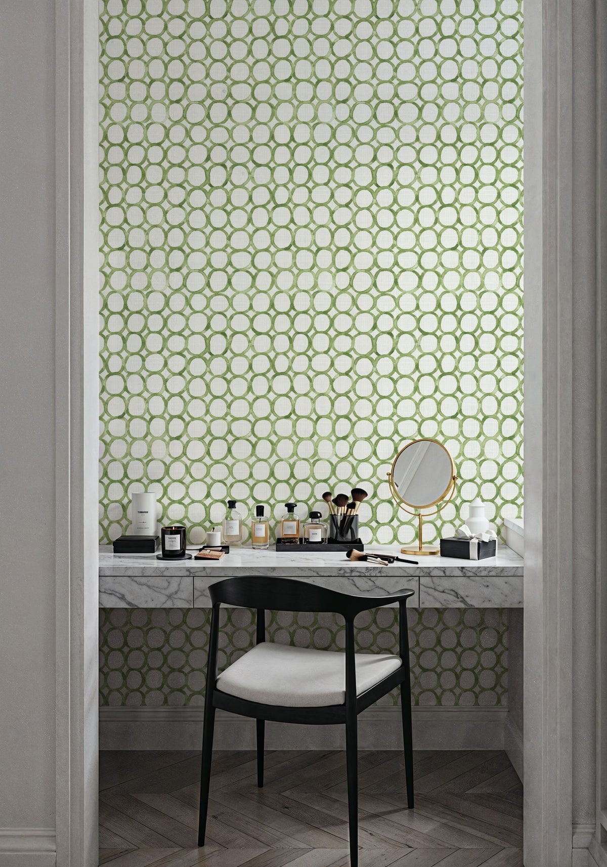 Mixed Forest Circles Mural Wallpaper - room preview 06