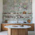 Smiling Flowers Mural Wallpaper - Neutral Tone - room preview 06
