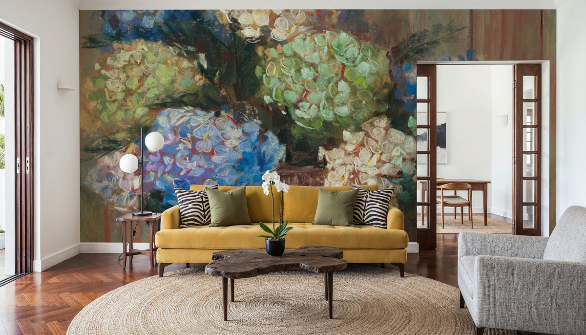 Summer Hydrangea Mural Wallpaper - room preview 06