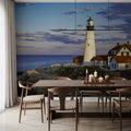 Cliffside Lighthouse Retreat Mural Wallpaper - room preview 06