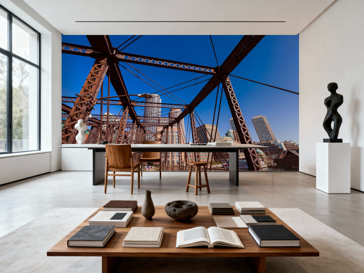 Northern Avenue Bridge Mural Wallpaper - room preview 06