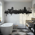 Stavanger Norway Skyline Black & White Mural Wallpaper - room preview 06