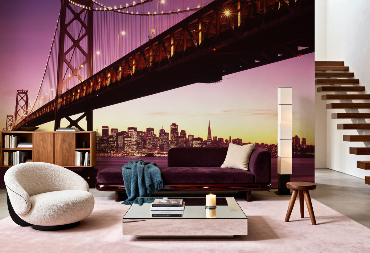 City Dusk Crossing Mural Wallpaper - room preview 06