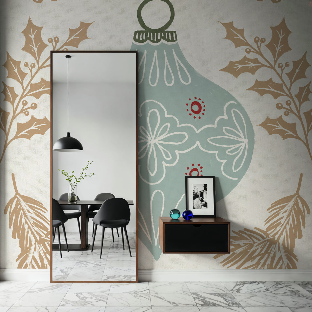 Holiday Form VII Color Mural Wallpaper - room preview 06