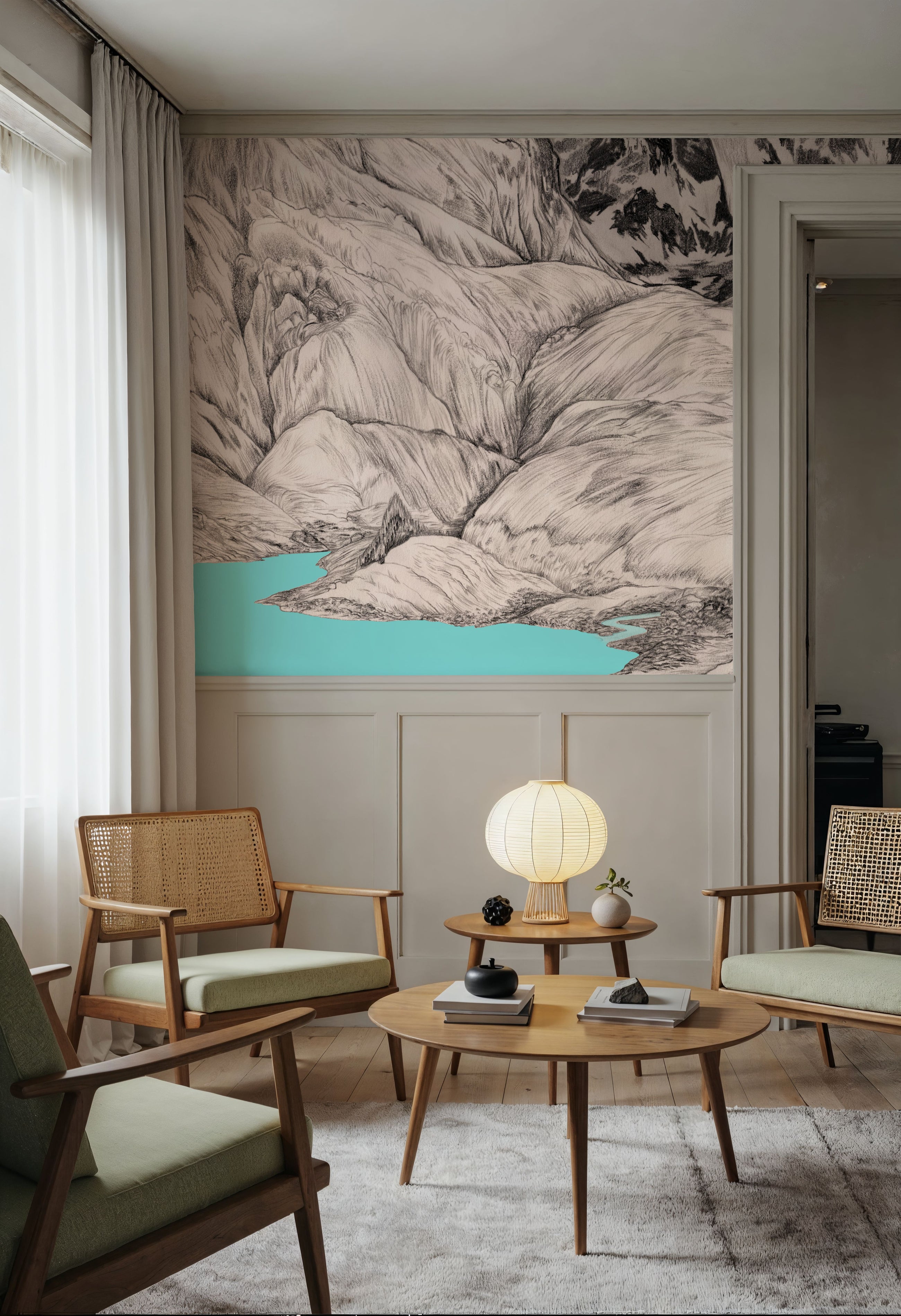 Altay Lakes Mural Wallpaper